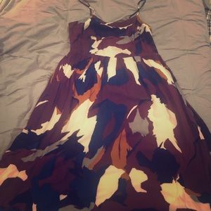 Loft tea length multi dress size 10